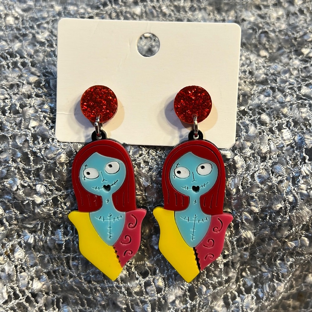 Nightmare Before Christmas Sally Dangle Earrings